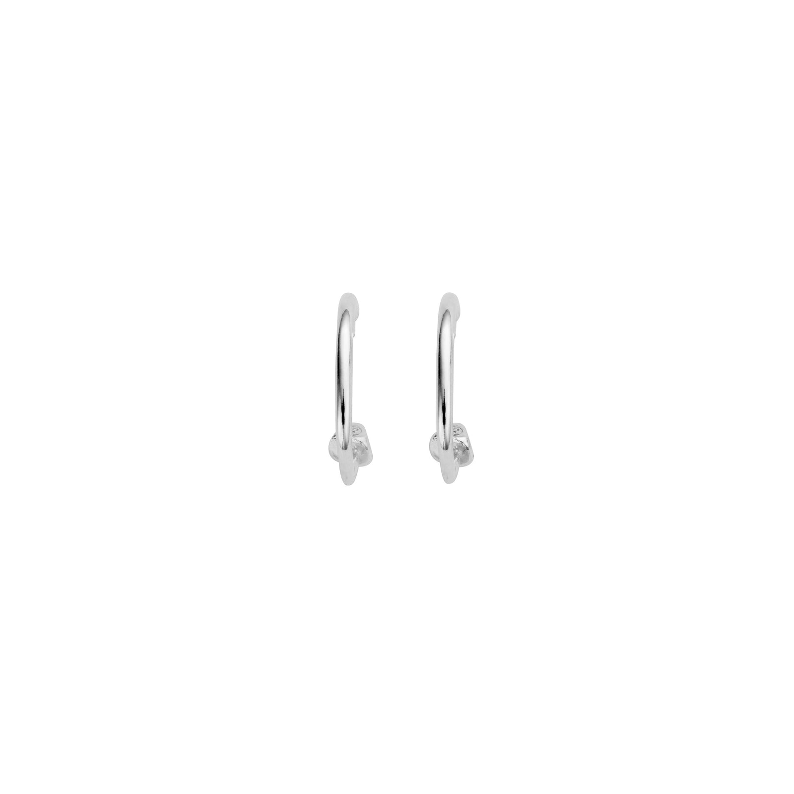Silver Mini Cupid Hoop Earrings