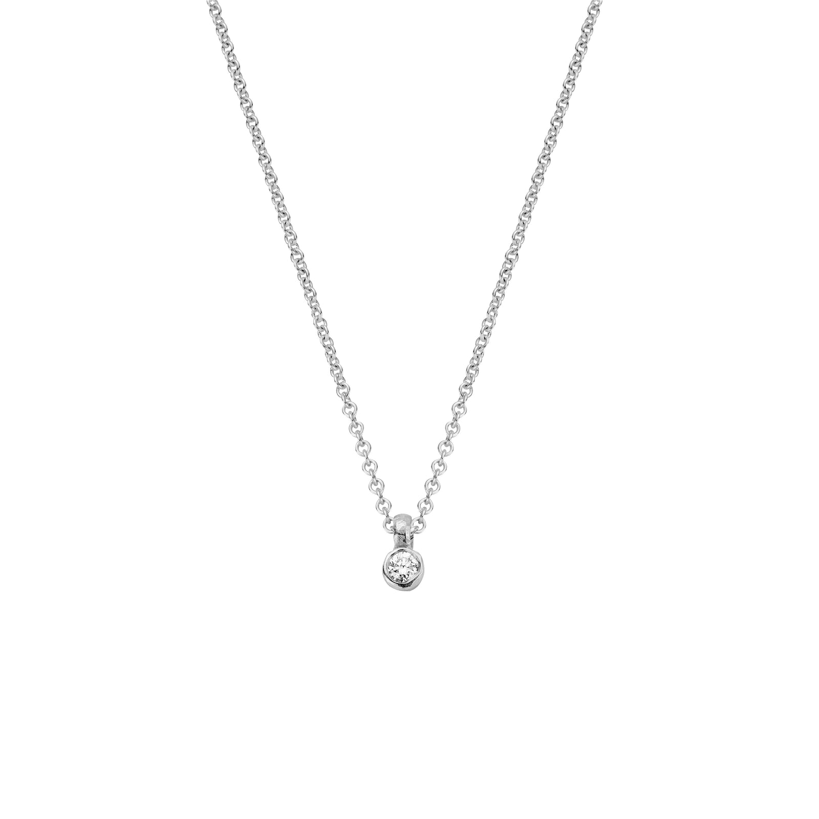 Silver Mini Diamond Necklace
