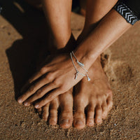 Silver Mini Feather Chain Bracelet