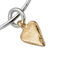 Silver & Gold Mini Heart Bangle