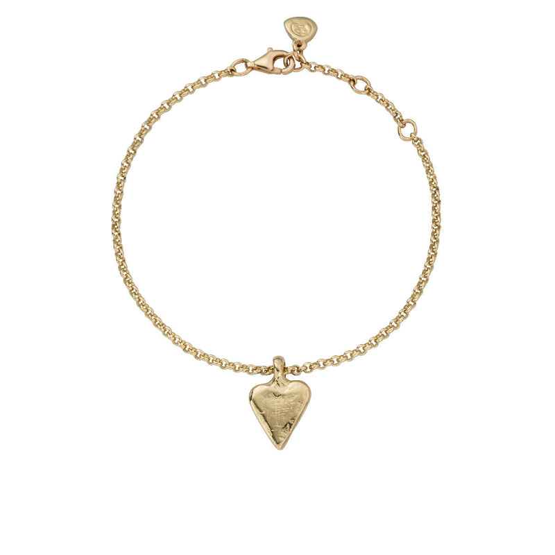 Gold Mini Heart Chain Bracelet