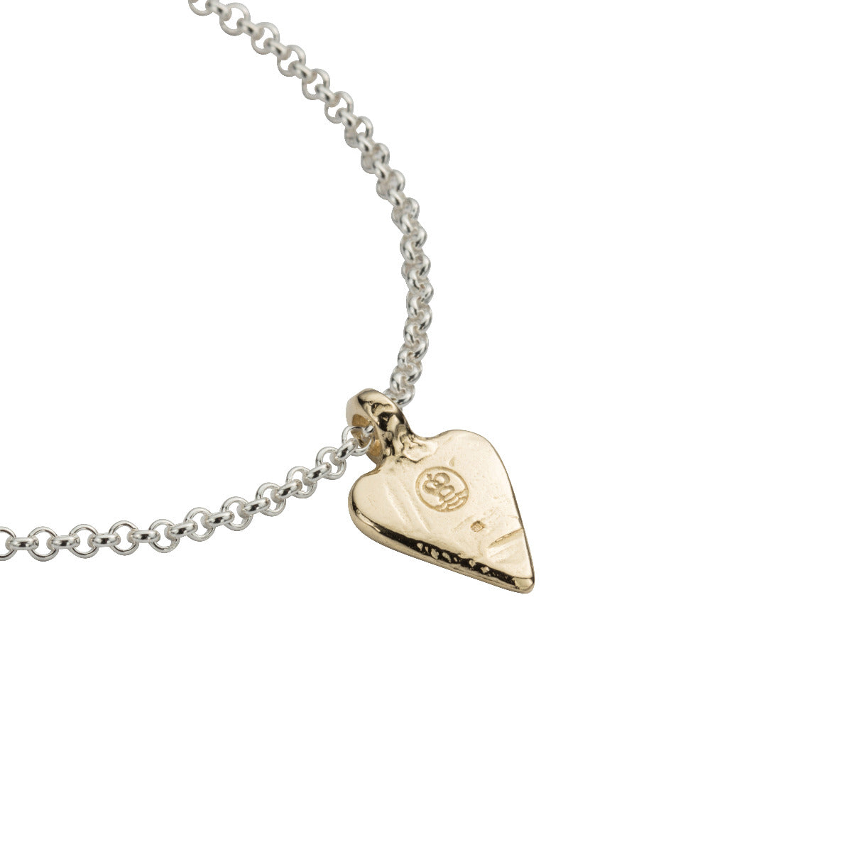 Silver & Gold Mini Heart Chain Bracelet