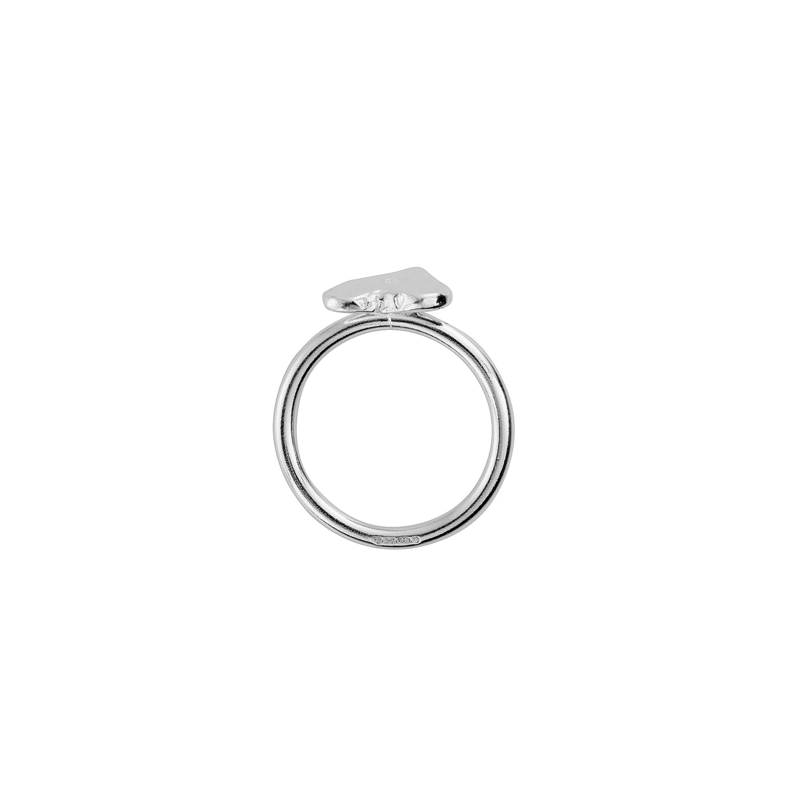 Silver Mini Heart Love Struck Ring