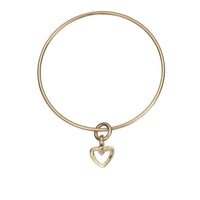 Gold Mini Open Heart Bangle