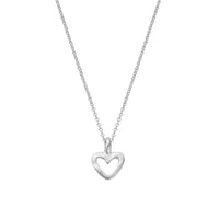 Silver Mini Open Heart Necklace