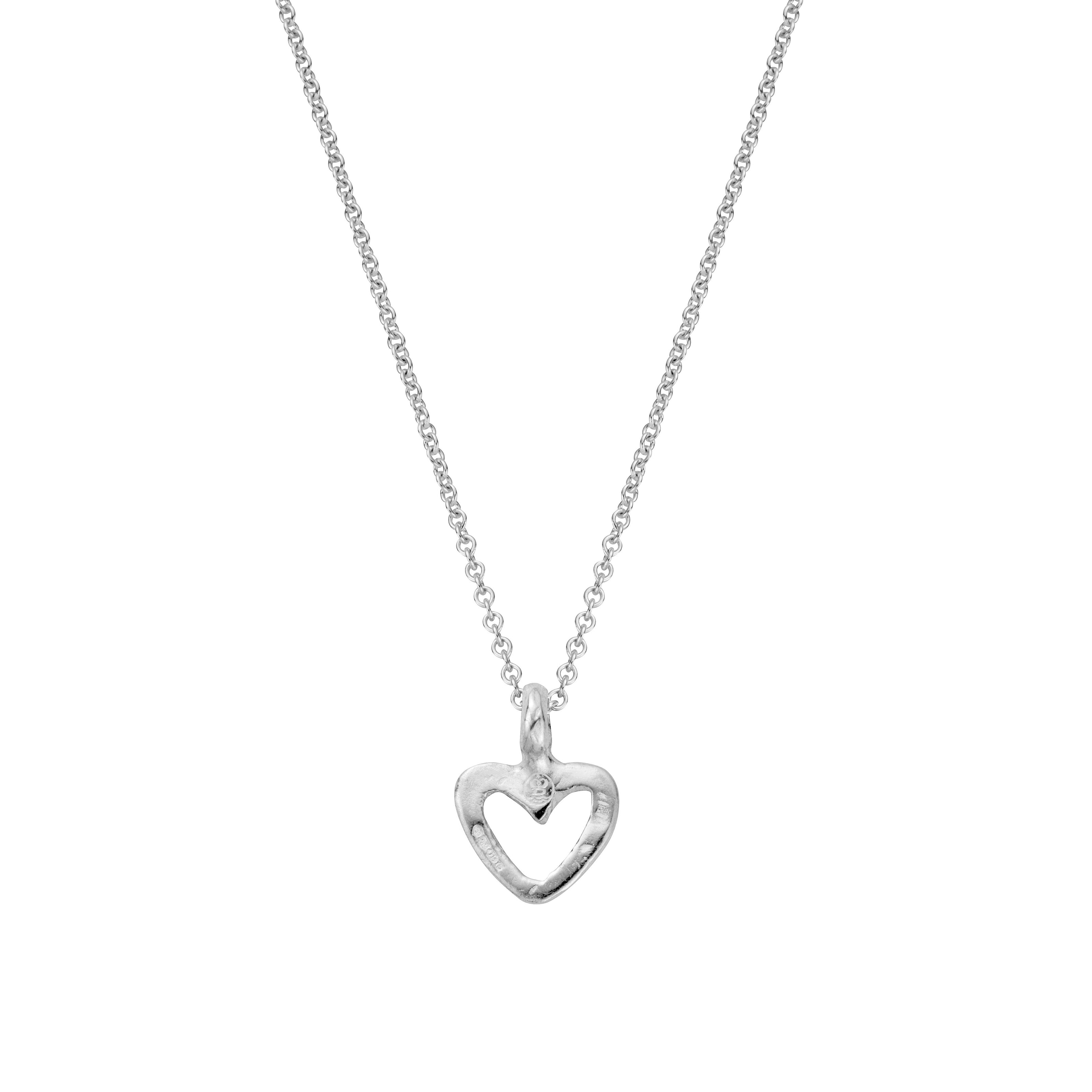 Mini Open Heart Silver Necklace – Daniella Draper