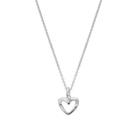 Silver Mini Open Heart Necklace