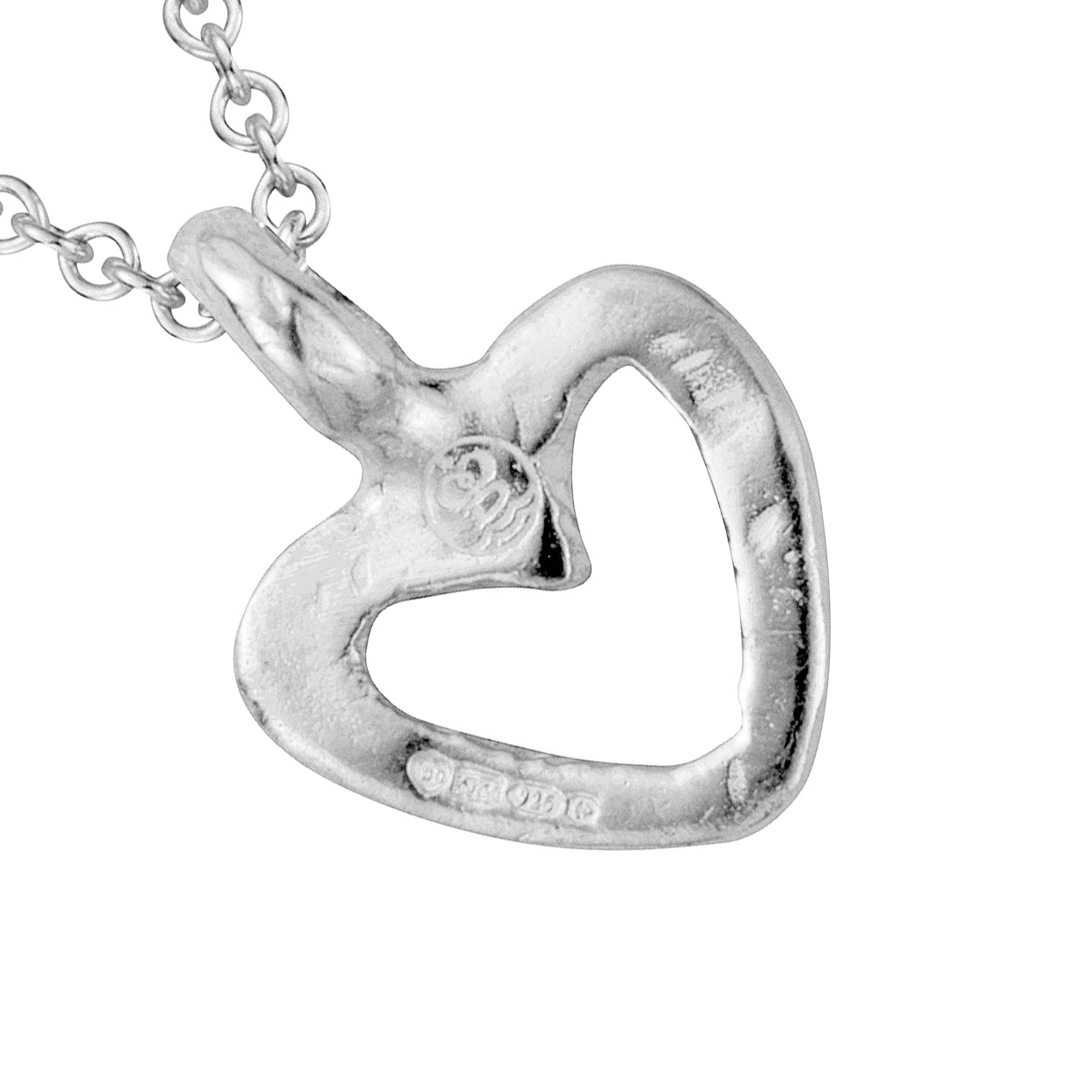 Silver Mini Open Heart Necklace