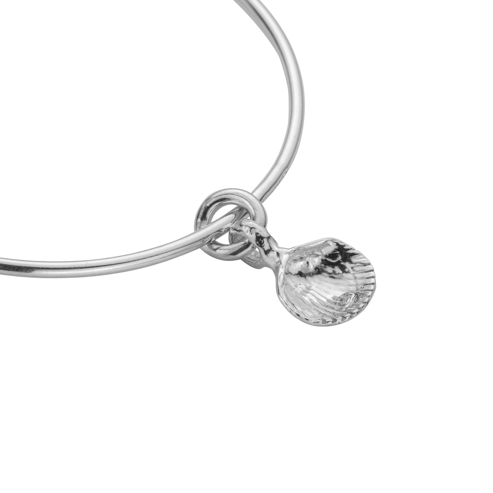 Silver Mini Shell Bangle