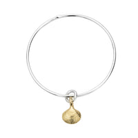 Silver & Gold Mini Shell Bangle