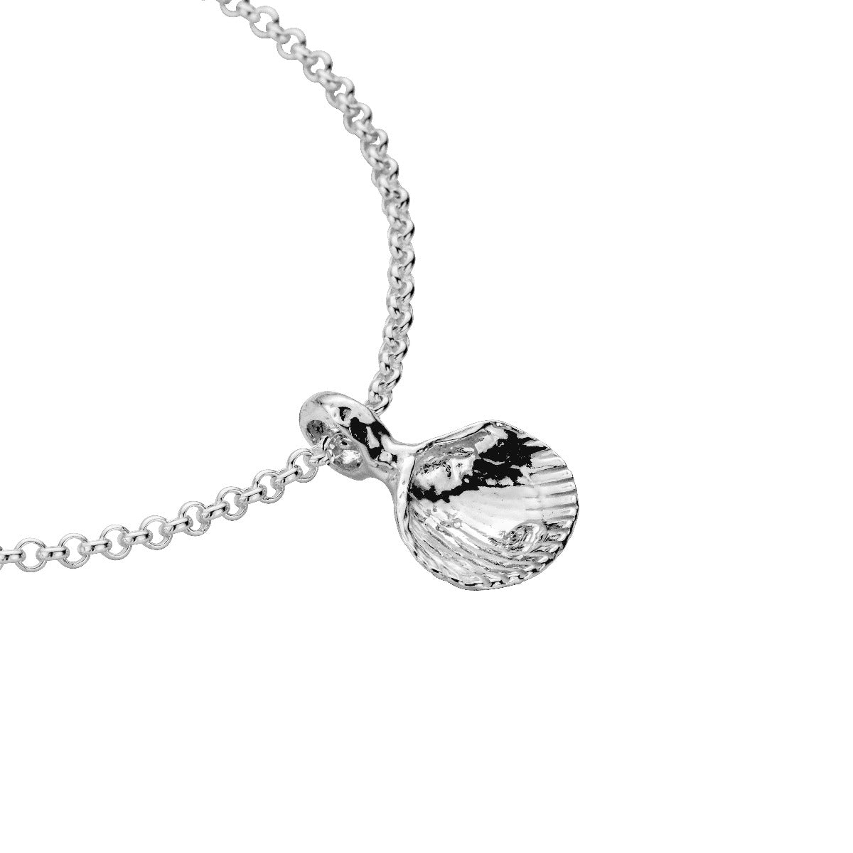 Silver Mini Shell Chain Bracelet