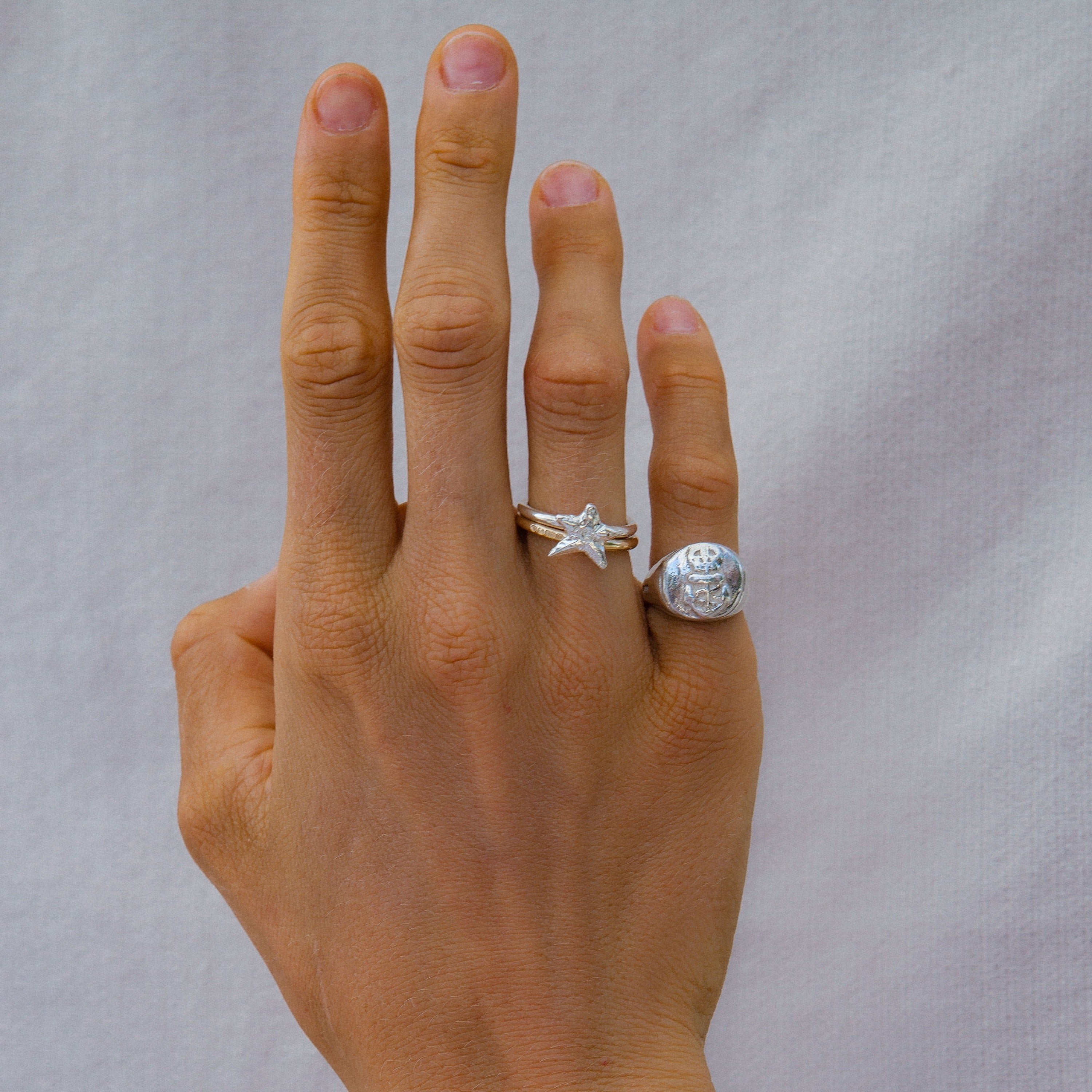 Silver Mini Star Love Struck Ring