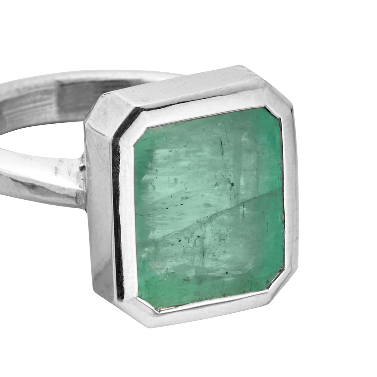 MIRABEL Silver Emerald Ring