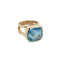 MIRIAM Gold Aquamarine Ring