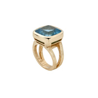 MIRIAM Gold Aquamarine Ring