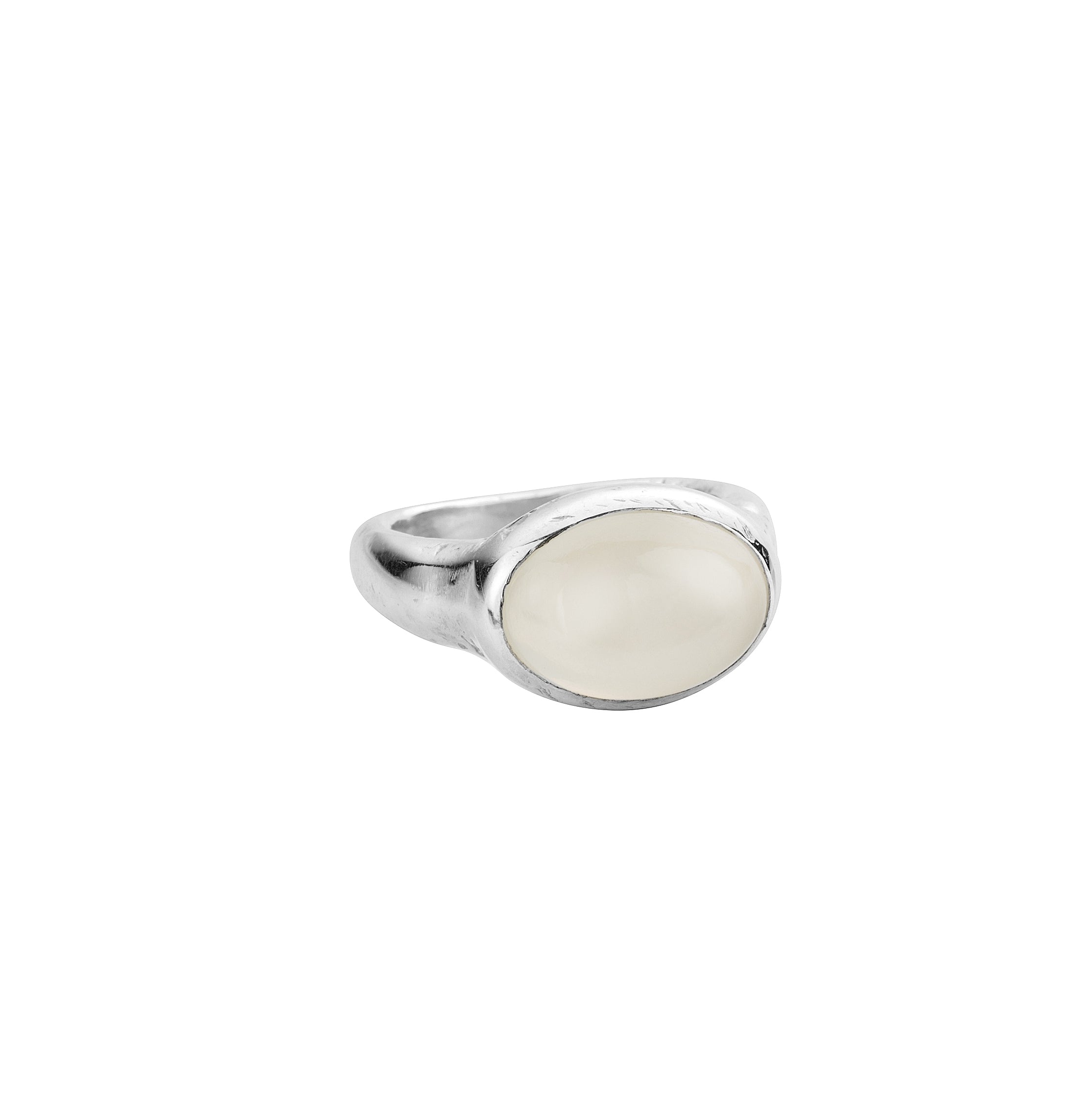 Silver Moonstone Treasure Ring