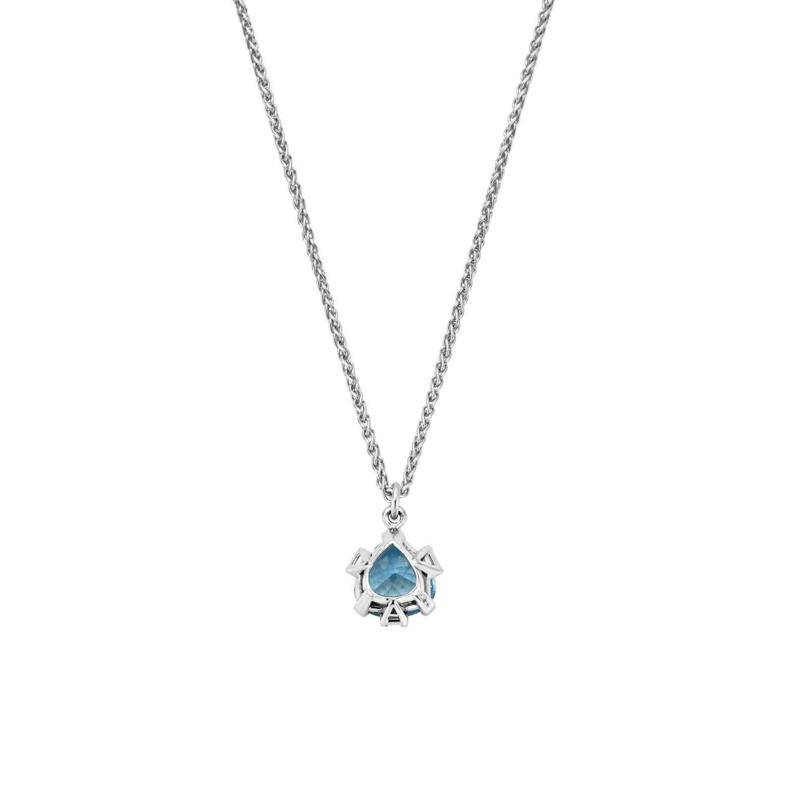 NILAK White Gold Aquamarine & Diamond Necklace