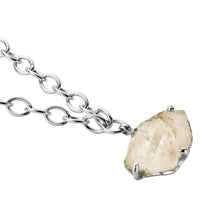 No.18 Silver Rock Crystal Pendant Sylt Chain Necklace