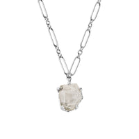 No.25 Silver Rock Crystal Pendant Necklace