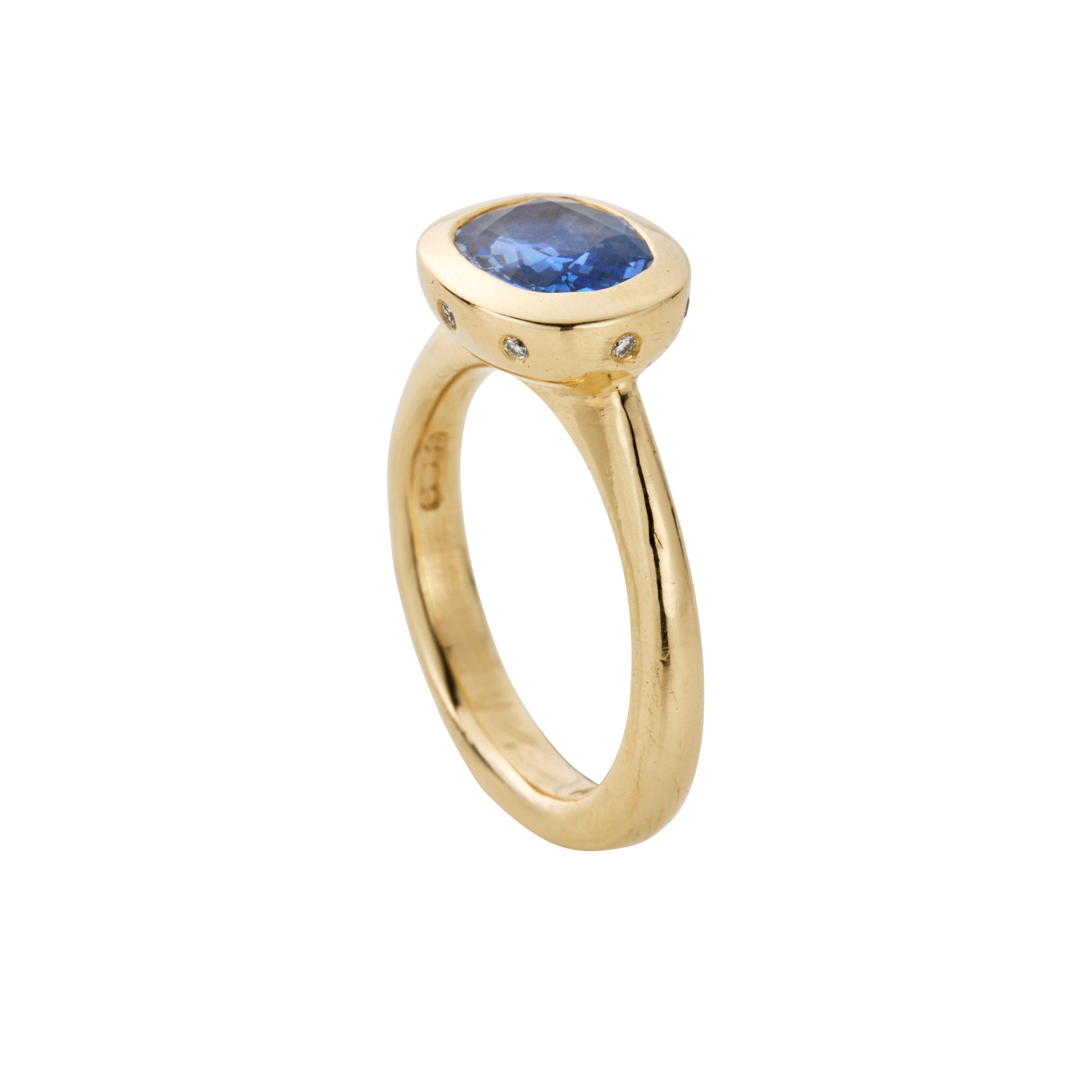 ODETA Gold Blue Sapphire Ring