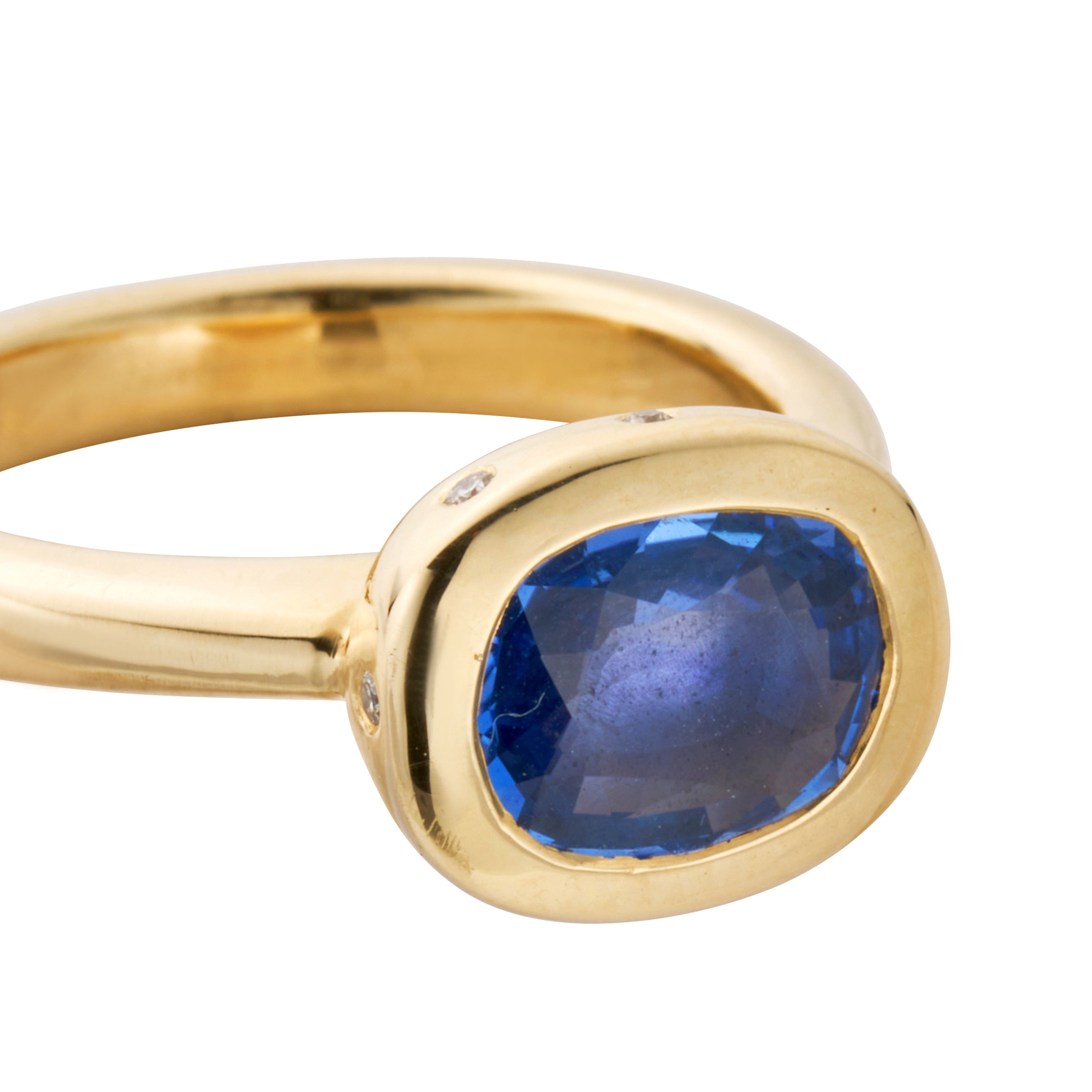 ODETA Gold Blue Sapphire Ring
