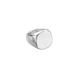 Silver Pebble Signet Ring