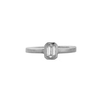 'The Heirloom' Platinum Emerald 0.5ct Natural Diamond Bezel Engagement Ring