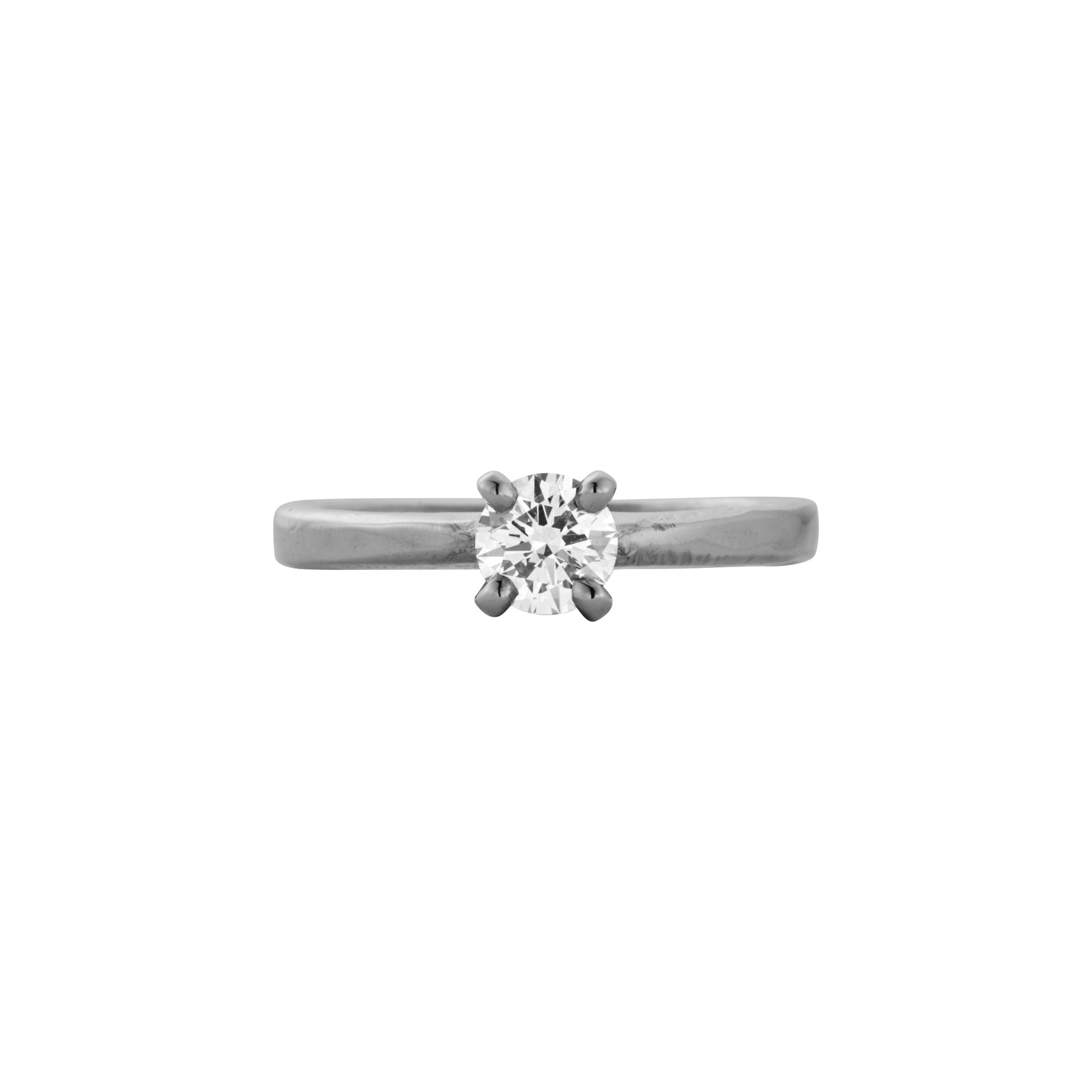 'The Eternity' Platinum Round 0.5ct Natural Diamond Claw Engagement Ring