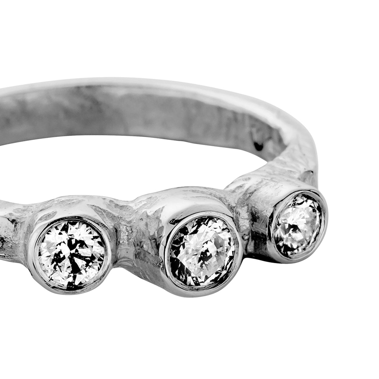 Platinum Diamond Trinity Ring