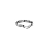 Platinum Wave Wedding Band