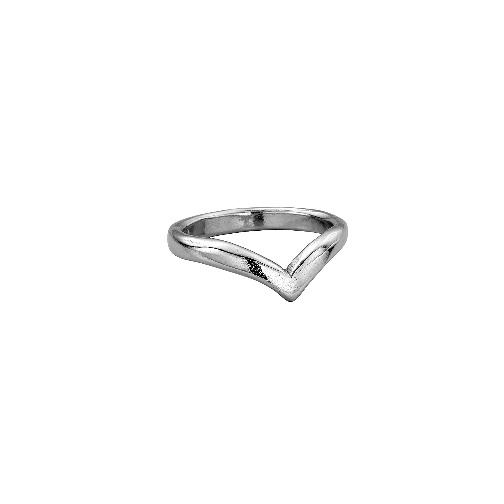 Platinum Wishbone Wedding Band