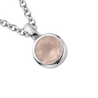 Silver Rose Quartz Baby Treasure Necklace