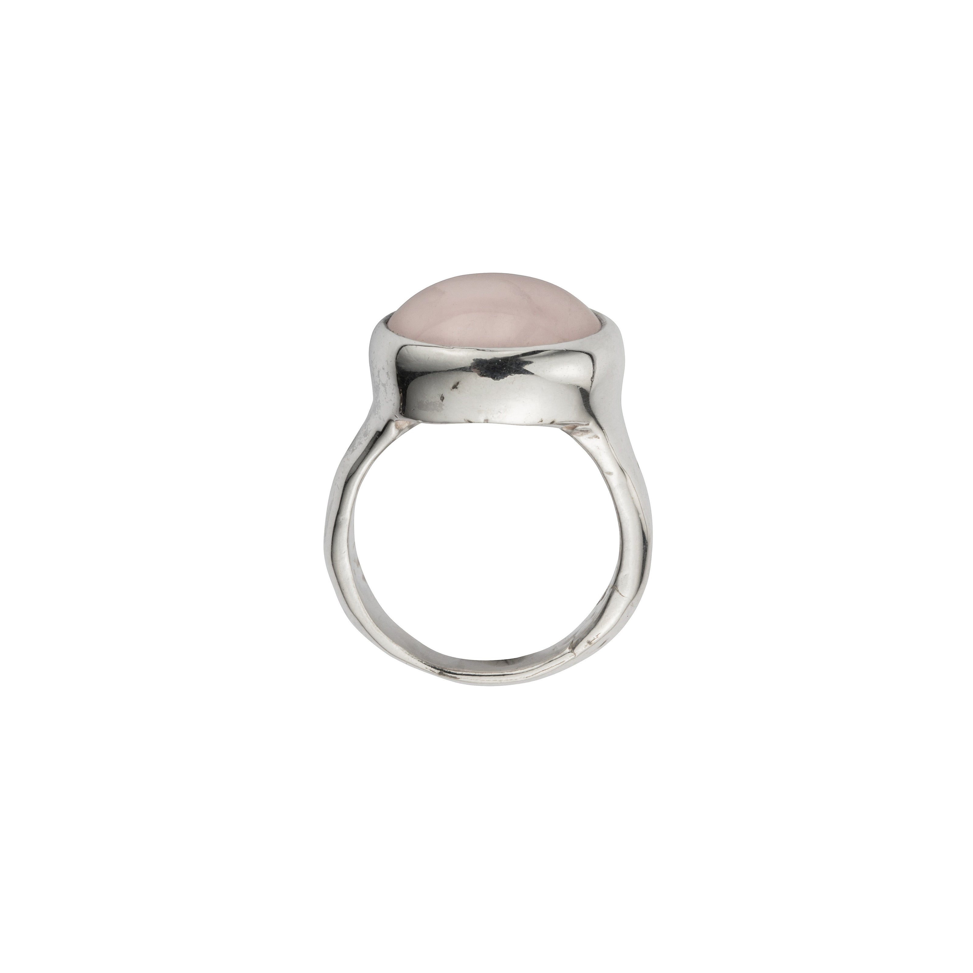 Silver Rose Quartz Mood Ring