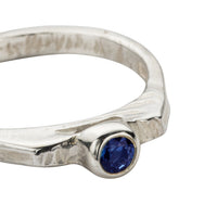 Silver Sapphire Promise Ring