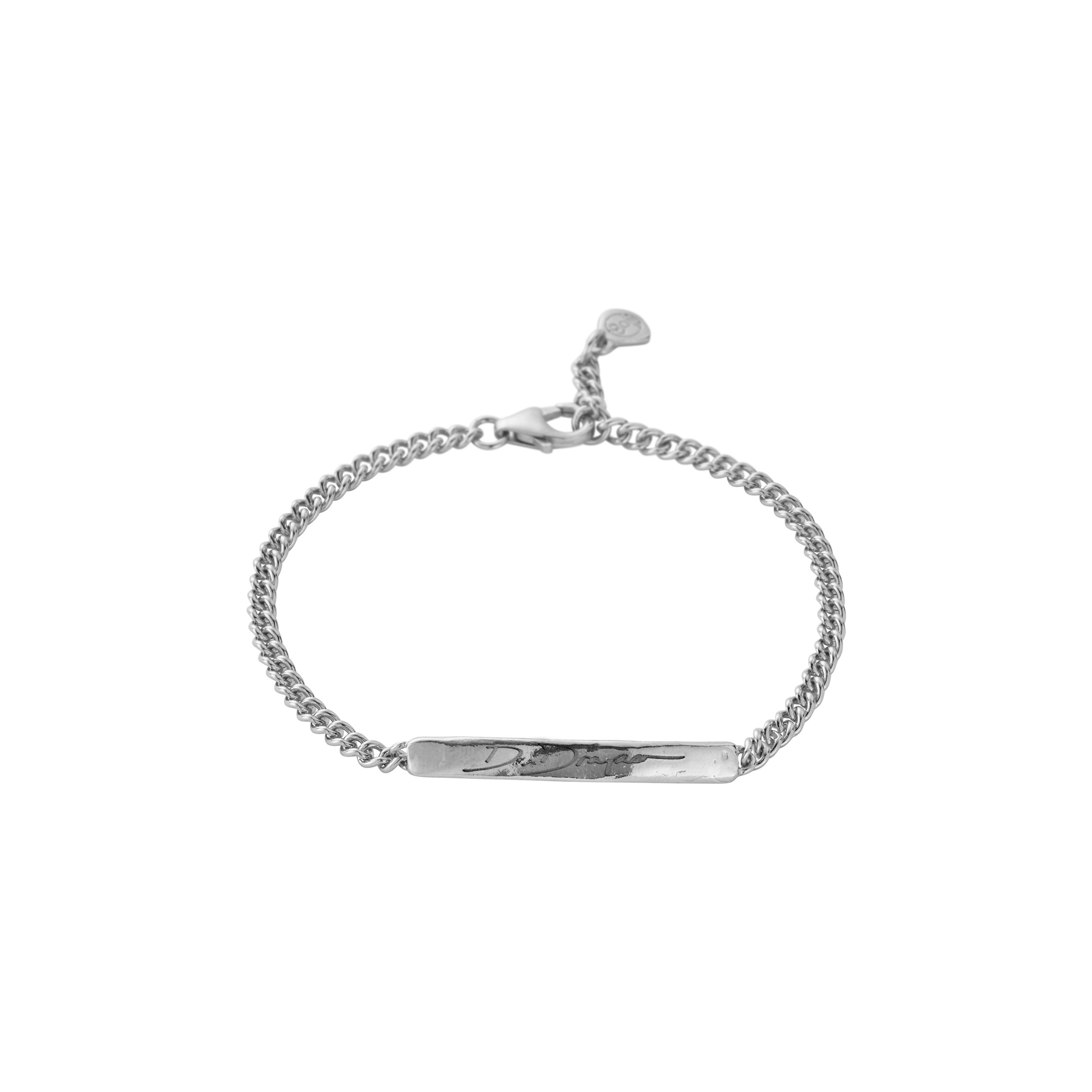 Silver Small ID Bracelet with Handwriting