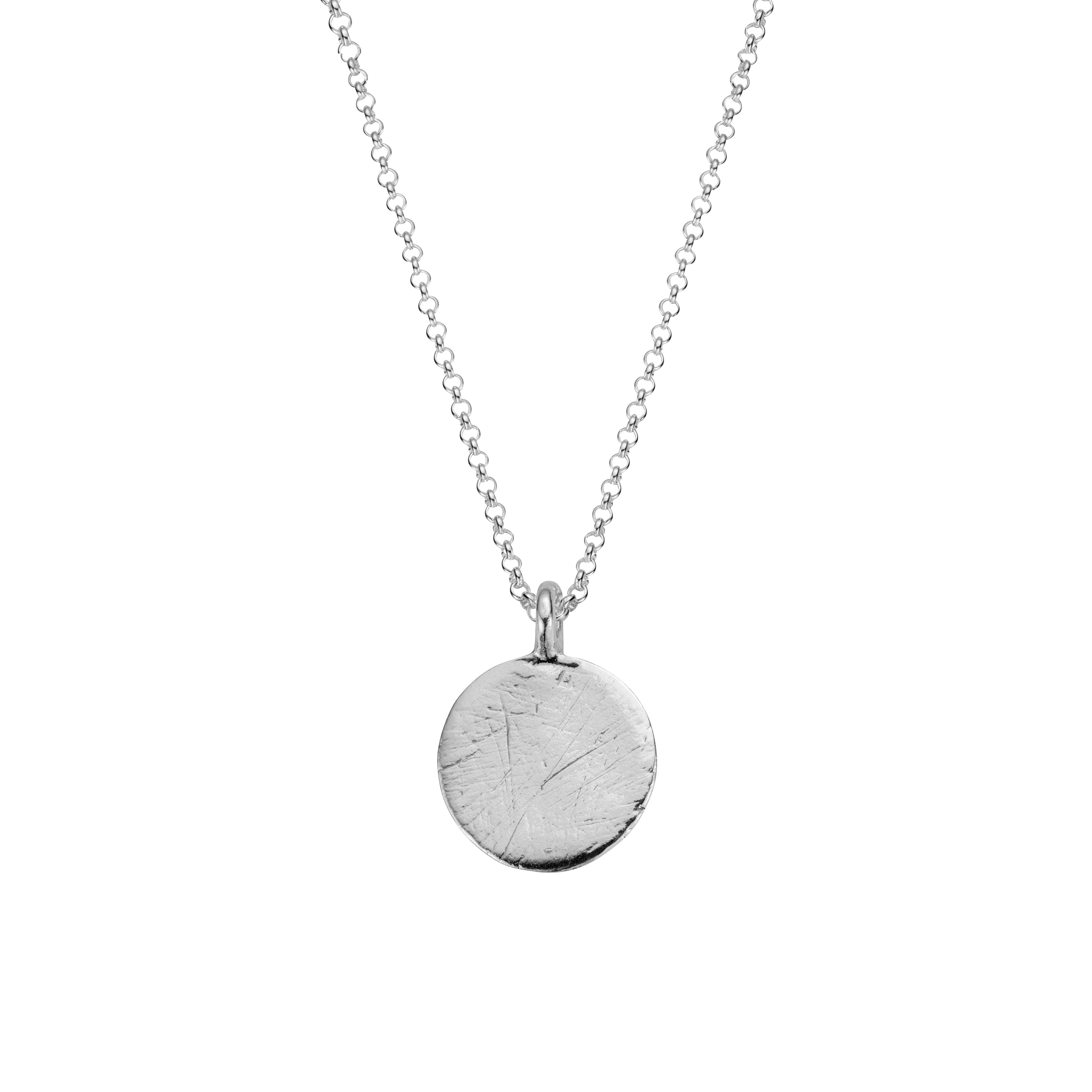 Silver Large Moon Necklace