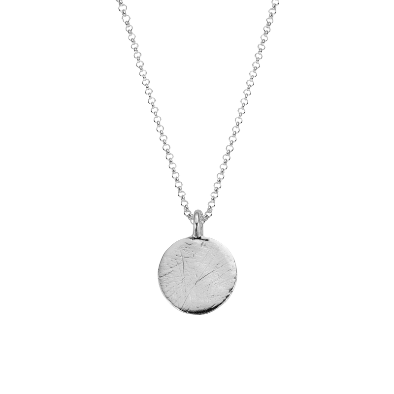 Silver Large Moon Necklace