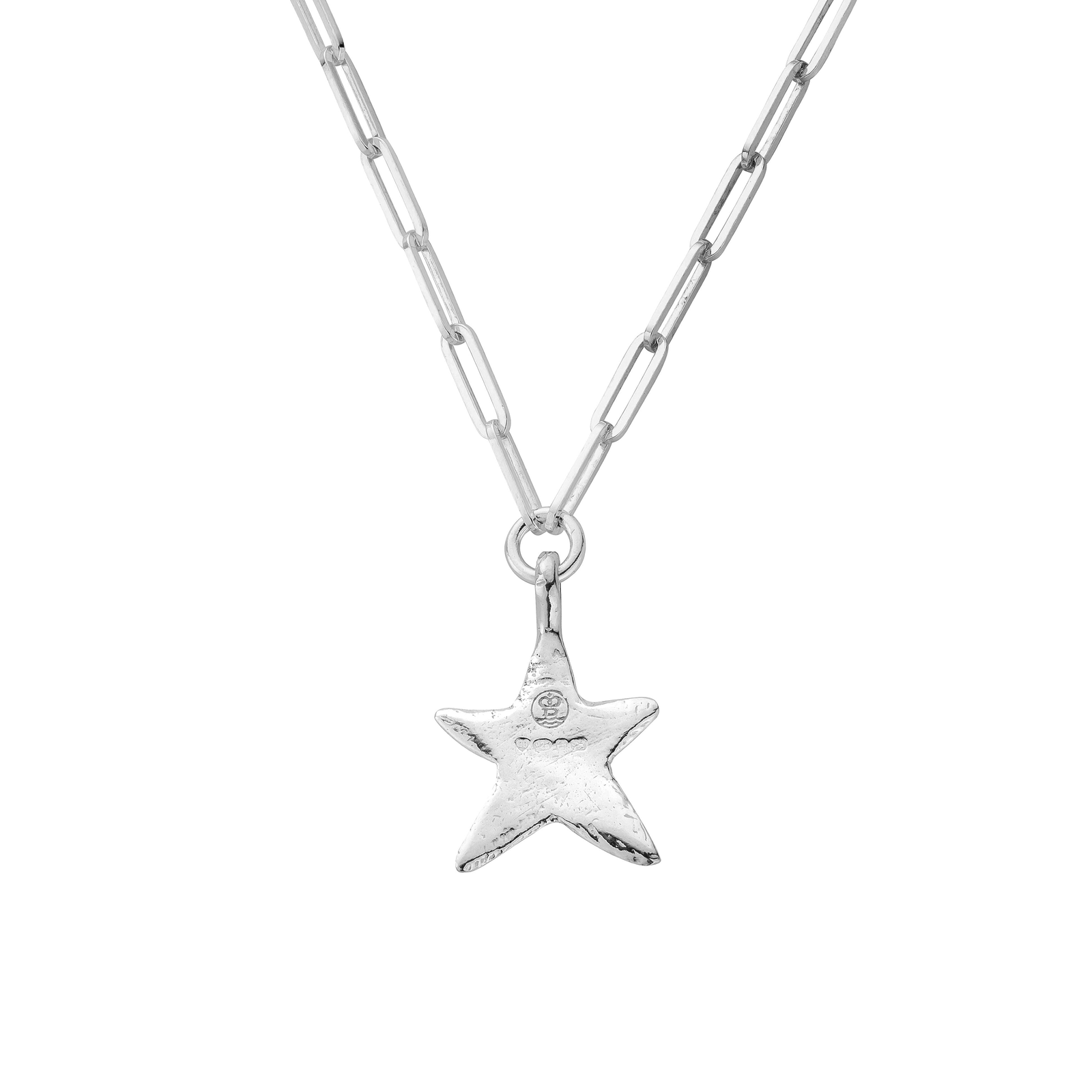 Silver Midi Star Trace Chain Necklace