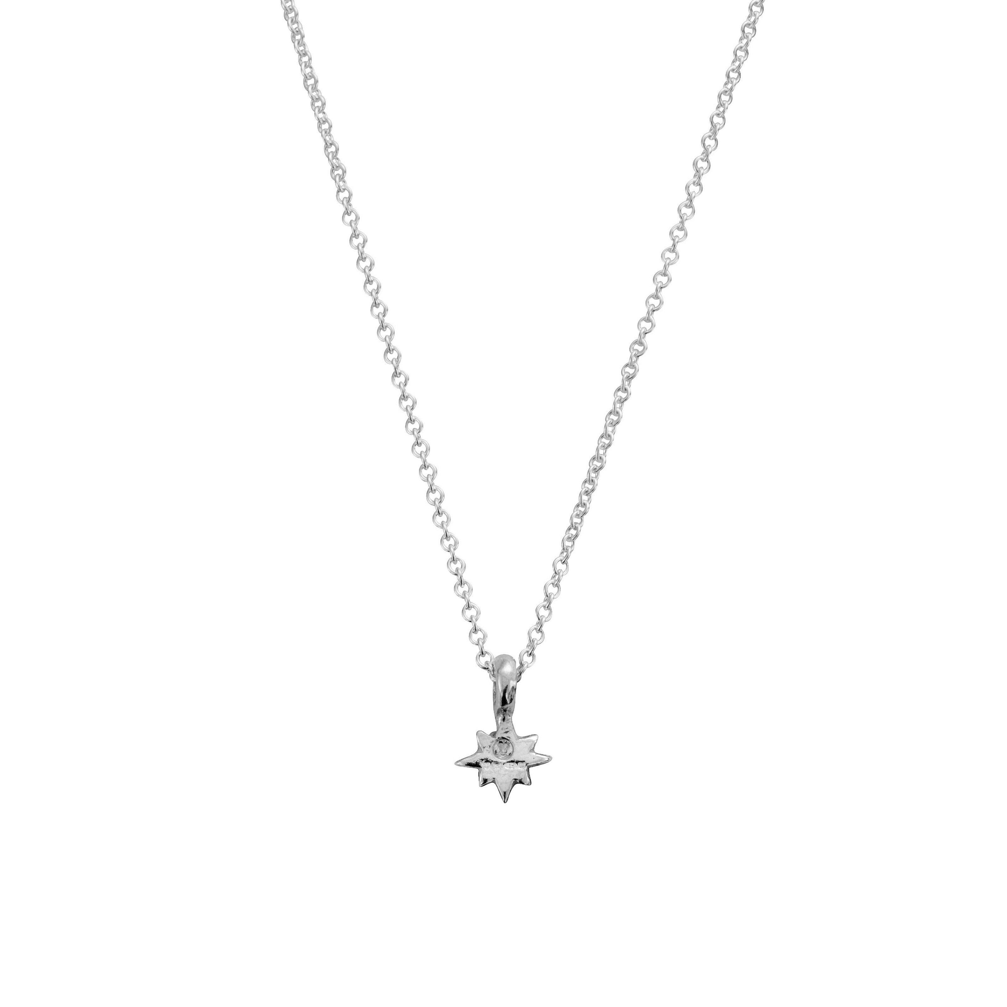 Children's Silver Baby North Star Necklace