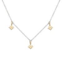 Silver & Gold Trio Baby North Star Necklace