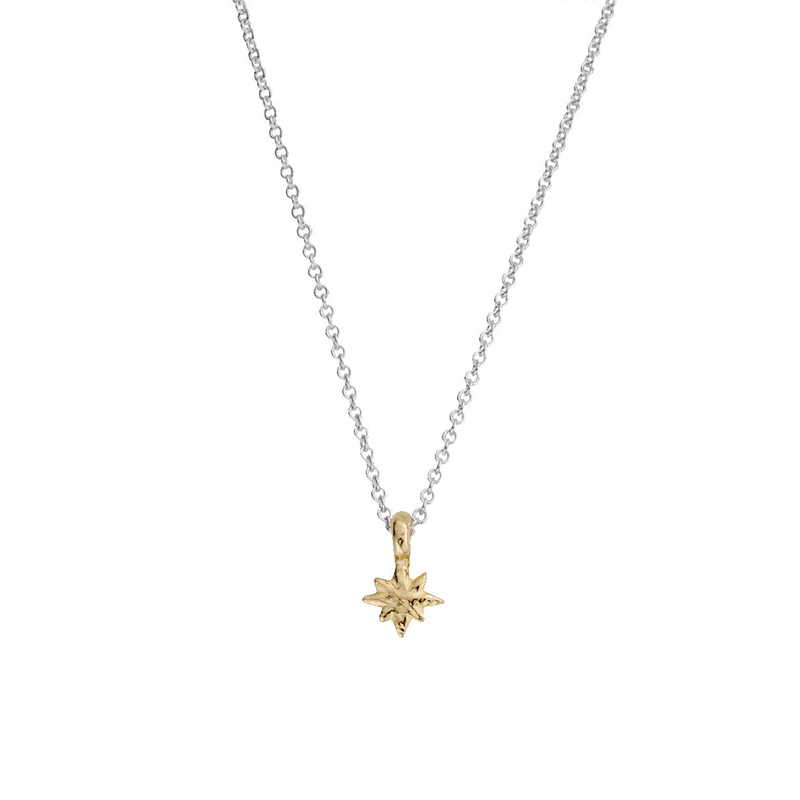 Silver & Gold Baby North Star Necklace