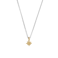 Silver & Gold Baby North Star Necklace