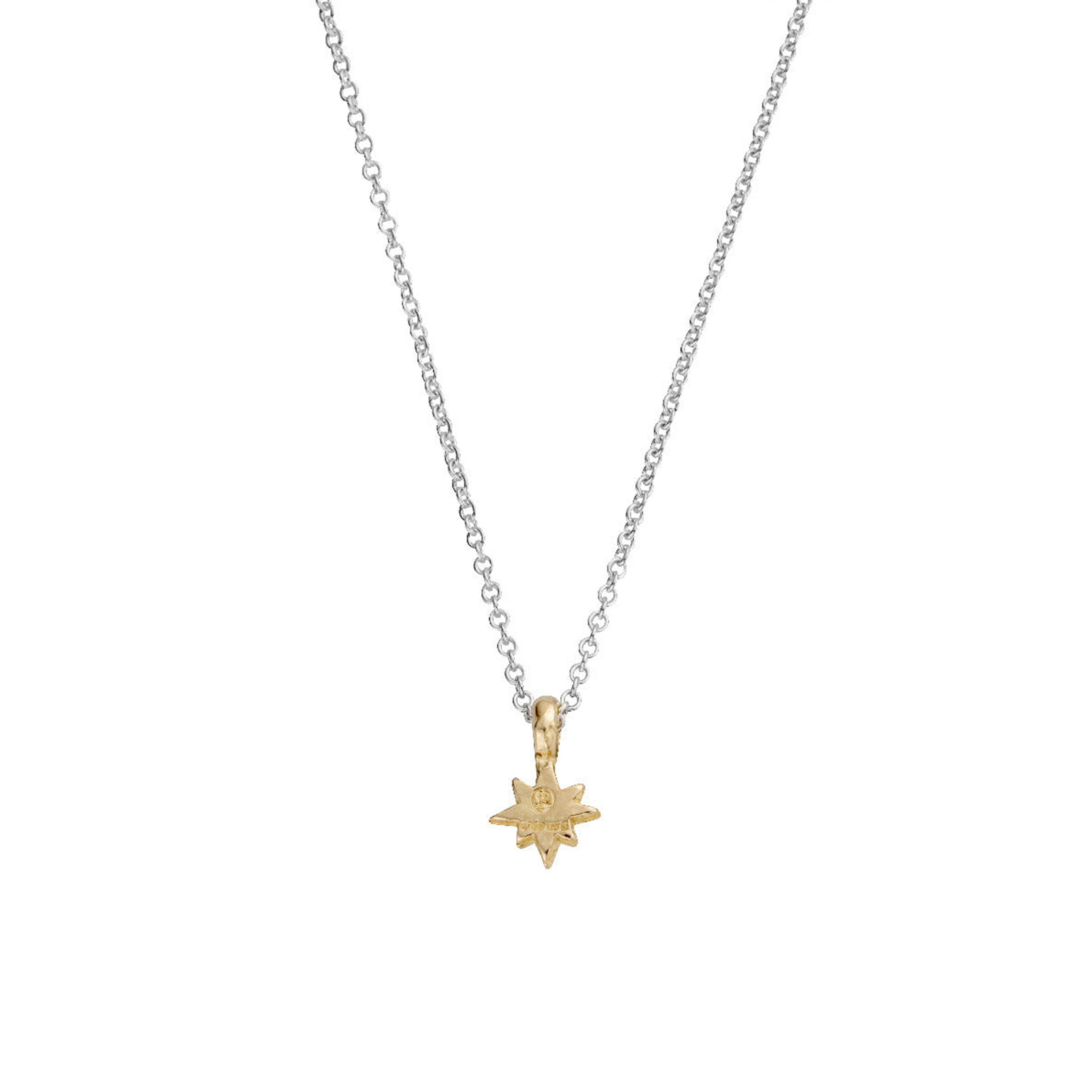 Silver & Gold Baby North Star Necklace