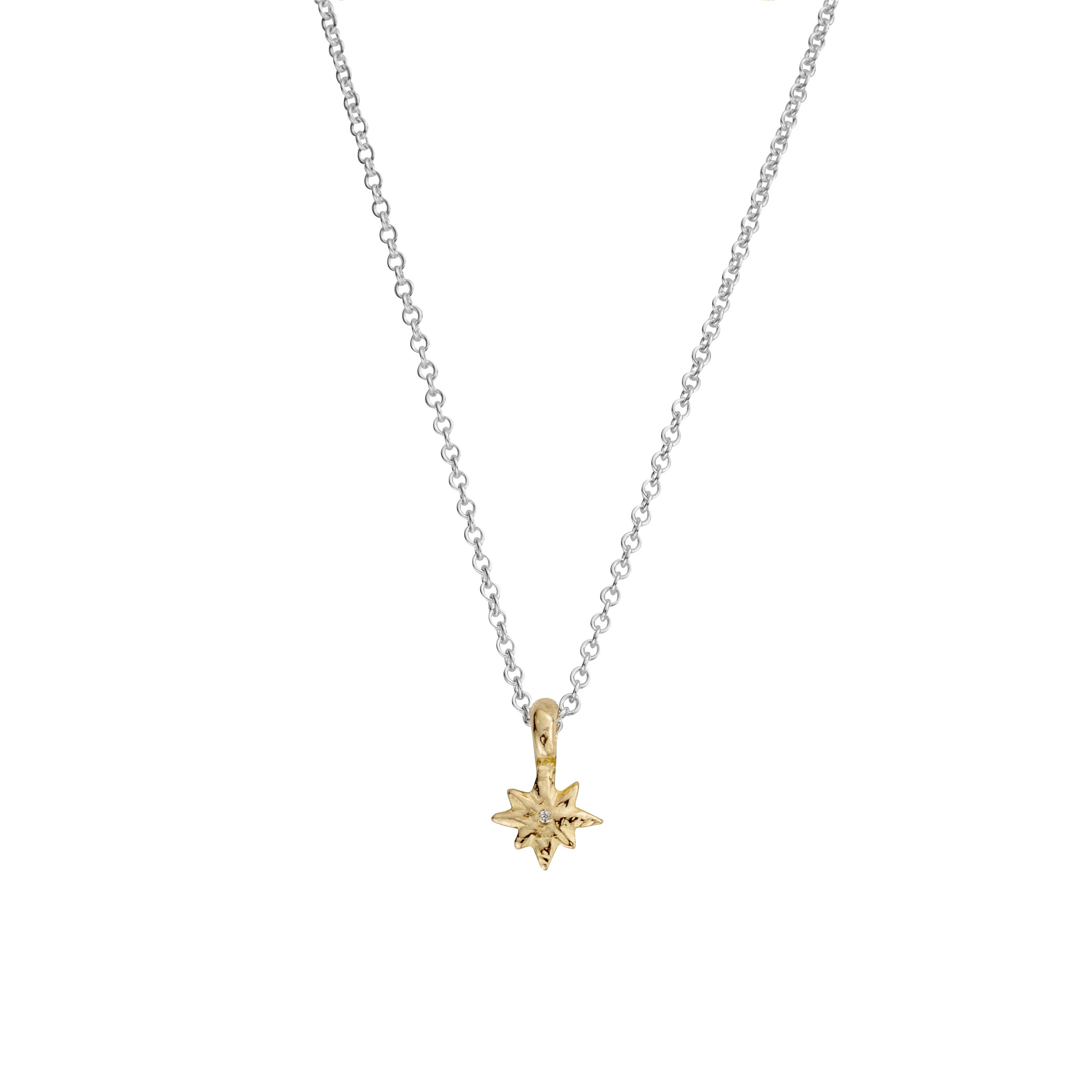 Silver & Gold Baby North Star Necklace