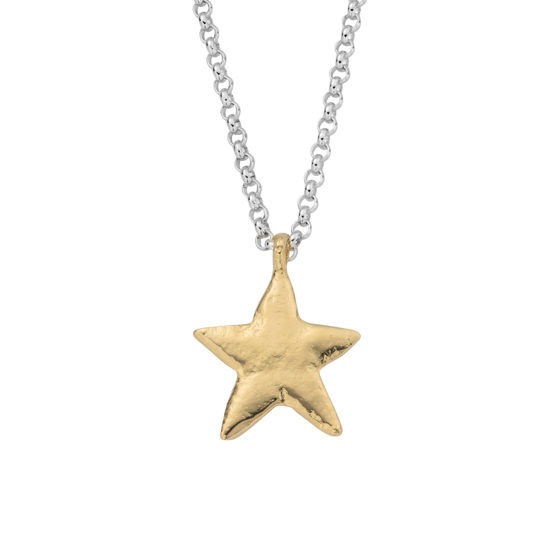 Silver & Gold Maxi Star Necklace