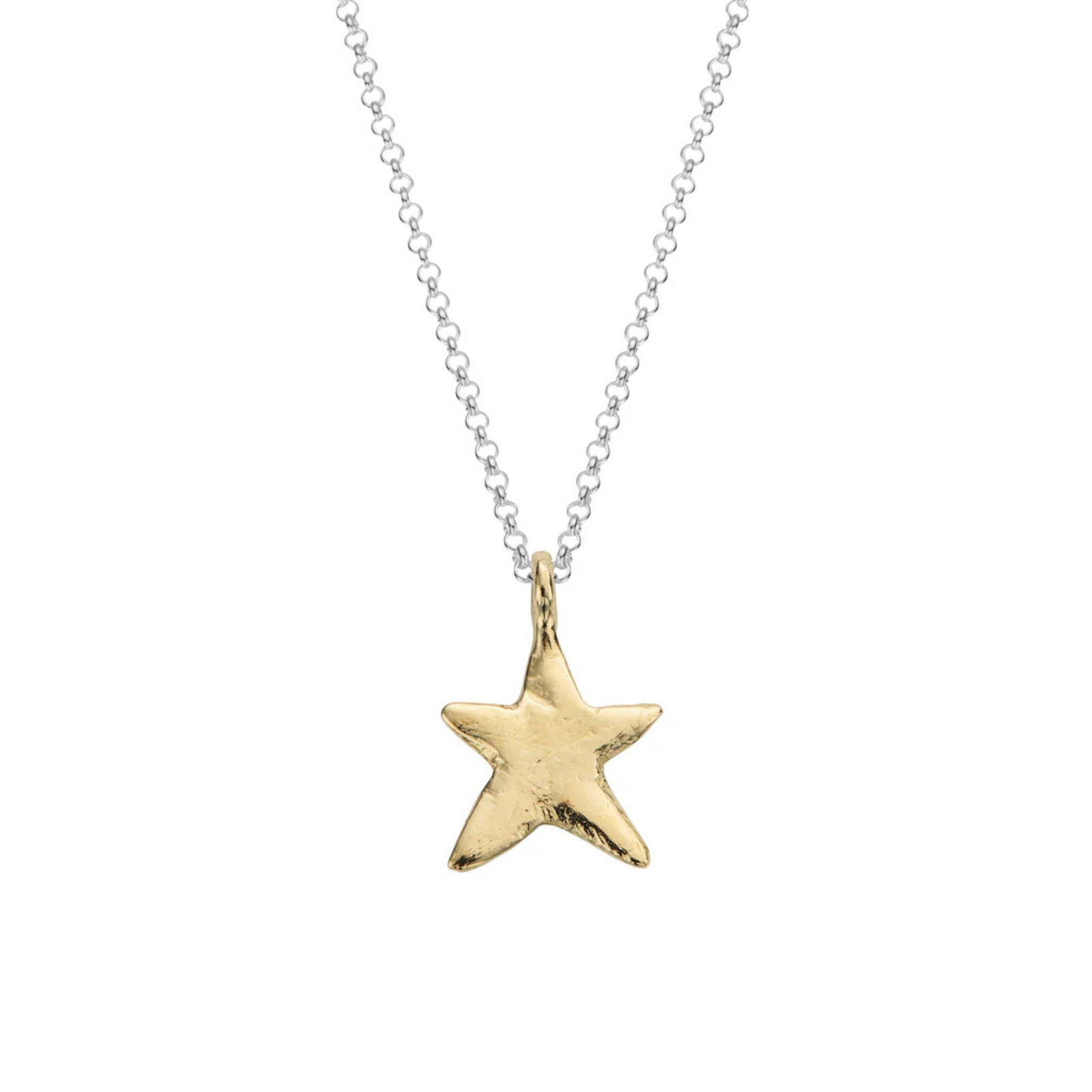 Silver & Gold Midi Star Necklace
