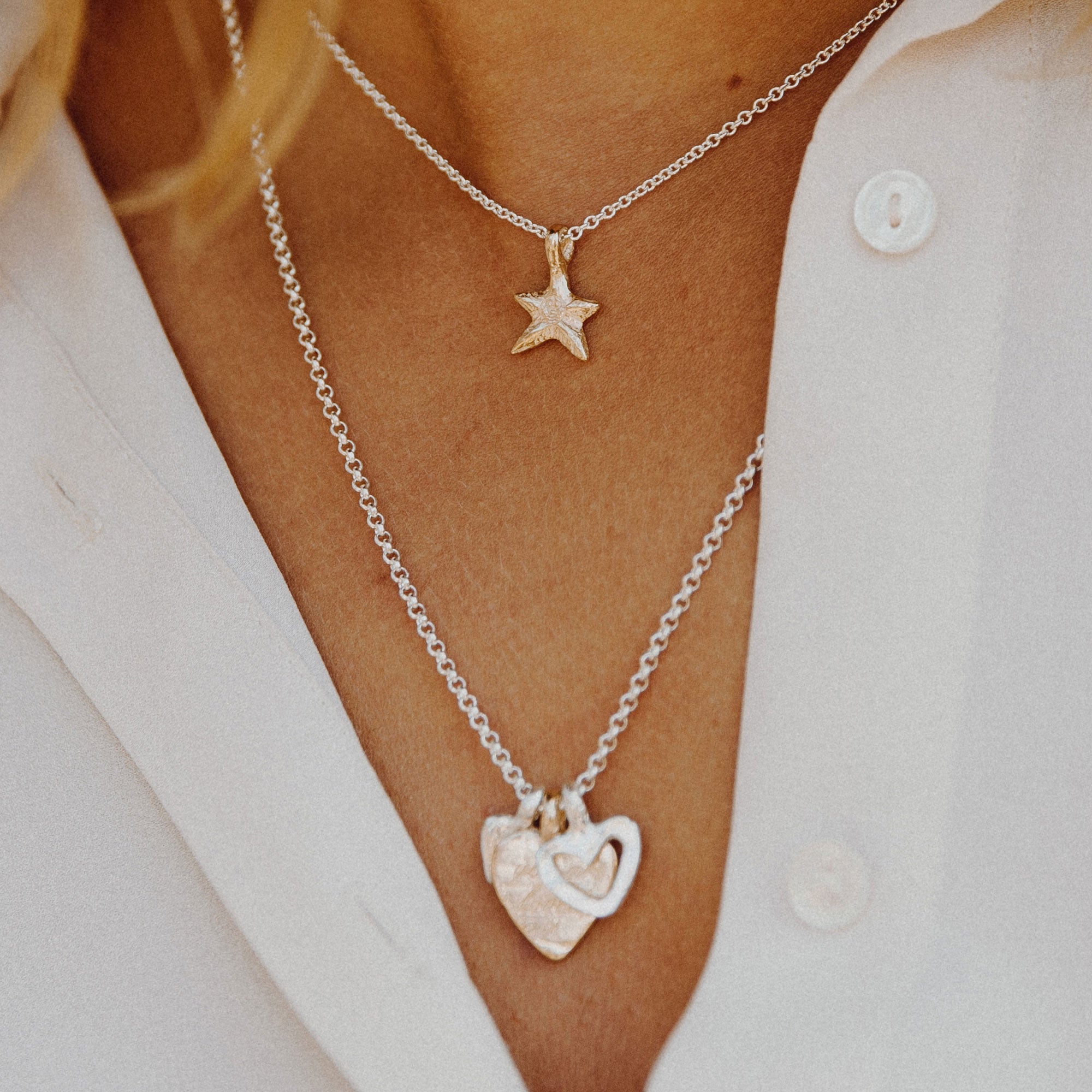 Silver & Gold A Lot of Love Necklace