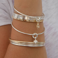 Silver Baby North Star Bangle