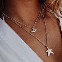 Silver & Gold Midi Star Necklace