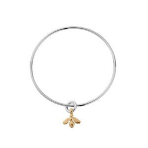 Silver & Gold Mini Honey Bee Bangle